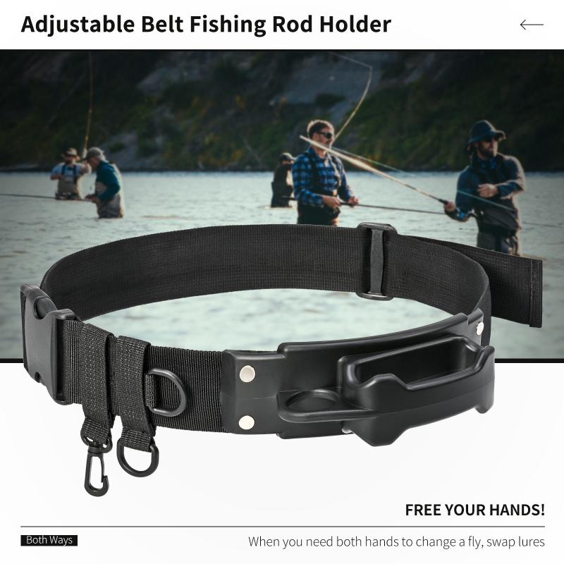 Surf Fishing Equipment - เข็มขัดคาดเอวสำหรับใส่คันเบ็ดตกปลา 1 ชิ้น สีดำ แบบชั่วคราว อุปกรณ์ตกปลาสำหรับกิจกรรมกลางแจ้ง