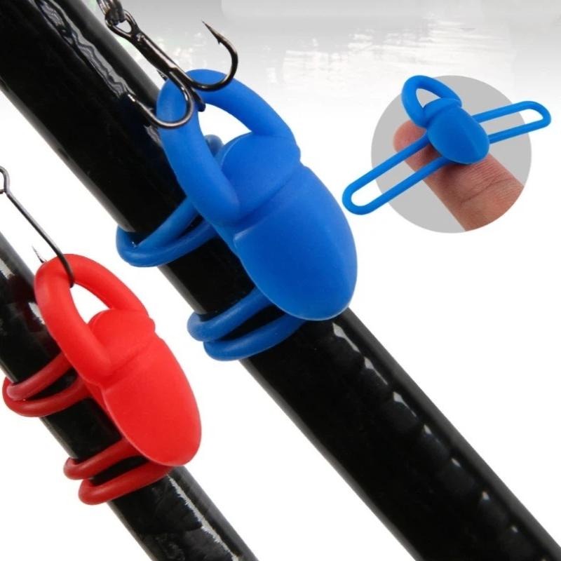 Fishing Equipment Bag - 2026 ชุด 5 ชิ้น/ถุง ที่ยึดเบ็ดตกปลาซิลิโคนยืดหยุ่นสูง ป้องกันการลื่น