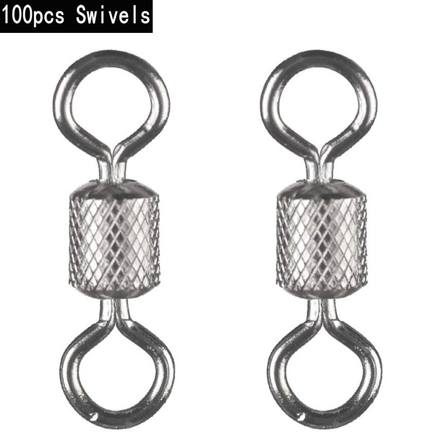 Fishing Equipment Wholesale - 100PCS ตกปลาหมุนหมุนตัวเชื่อมต่อ Snap Solid Snap Rolling