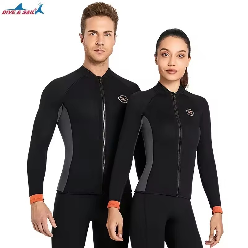 Surf Fishing Equipment - ชุดเว็ทสูทนีโอพรีน 3 มม. สำหรับผู้ชายและผู้หญิง พร้อมซิป สำหรับดำน้ำลึก