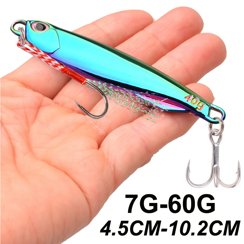 Fishing Equipment Japan - 1PCS เหยื่อตกปลาเหยื่อญี่ปุ่น 7/10/15/20/30/40g/60g โลหะ JIG อุปกรณ์ตกปลาสังกะสีโลหะผสมปลาเบส