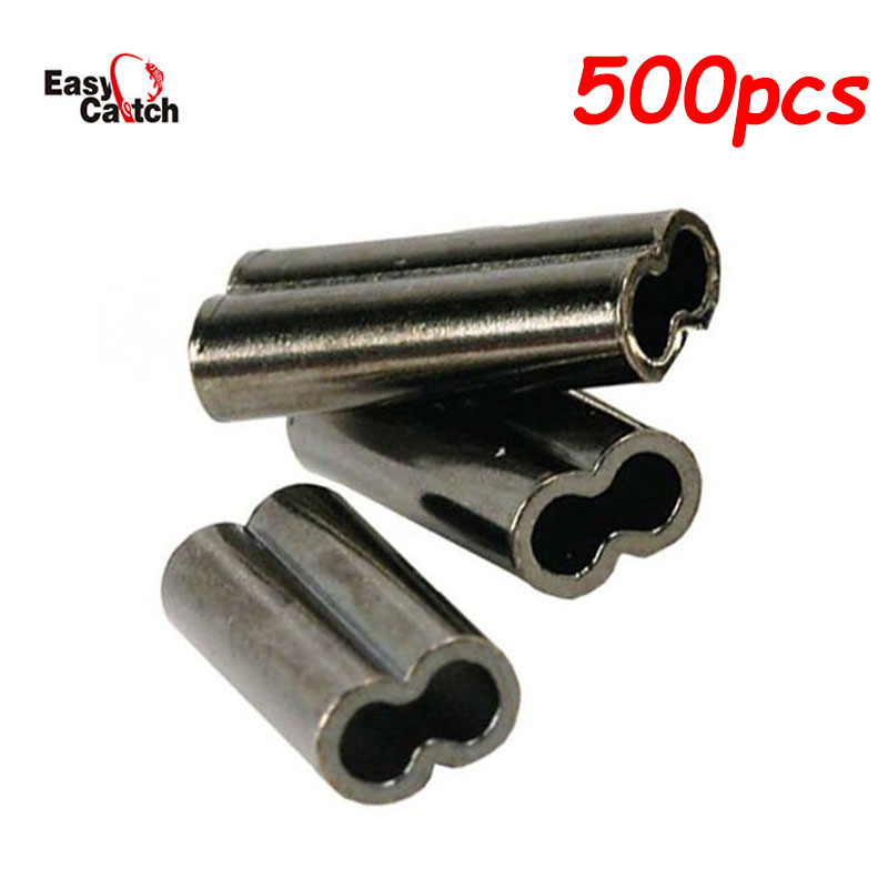 Fishing Equipment For Beginners - 500ชิ้น/ล็อตทองแดงCrimpตกปลาแขนคู่สายCrimpingหลอดCrimp Connectorอุปกรณ์เสริม0.8-2.6มม.#4
