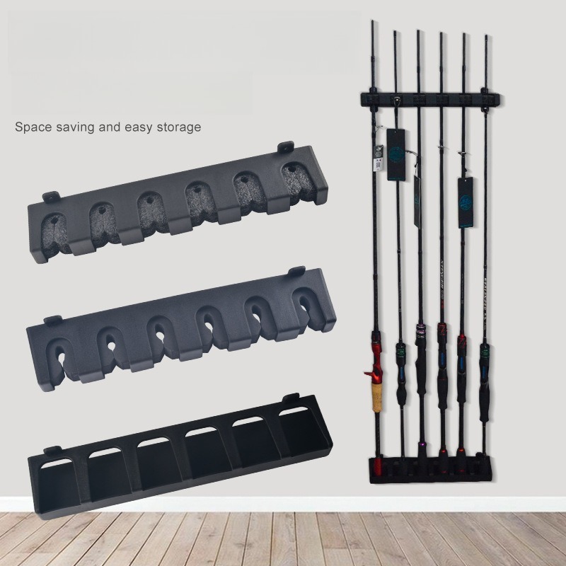 Fishing Equipment Holder - ที่วางคันเบ็ดตกปลาพร้อมชั้นวางจอแสดงผลแบบสองโหมดสำหรับการใช้งานในแนวตั้งและแนวนอน ผลิตจากวัสดุ ABS หนาพิเศษ