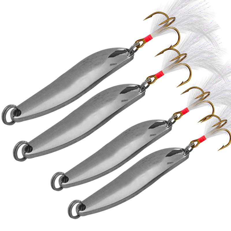 Fishing Equipment Deals - ช้อนตกปลา Lure Spinner เหยื่อเหล็กหล่อยาวลวดโลหะเหยื่อ 5g 7g