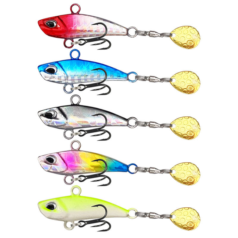 Fishing Equipment Deals - เหยื่อตกปลาแบบใบ3D 7/10/15/20g เหยื่อปลอมสั่นสั่นได้สำหรับตกปลาเบสหอกปลา5สี