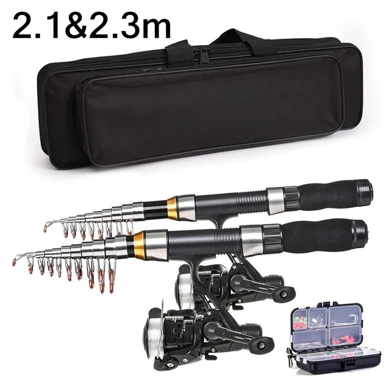 Fishing Equipment Bag - ชุดคันเบ็ดตกปลา BRAVMAK 2.1/2.3 เมตร แบบยืดหดได้ พร้อมรอก