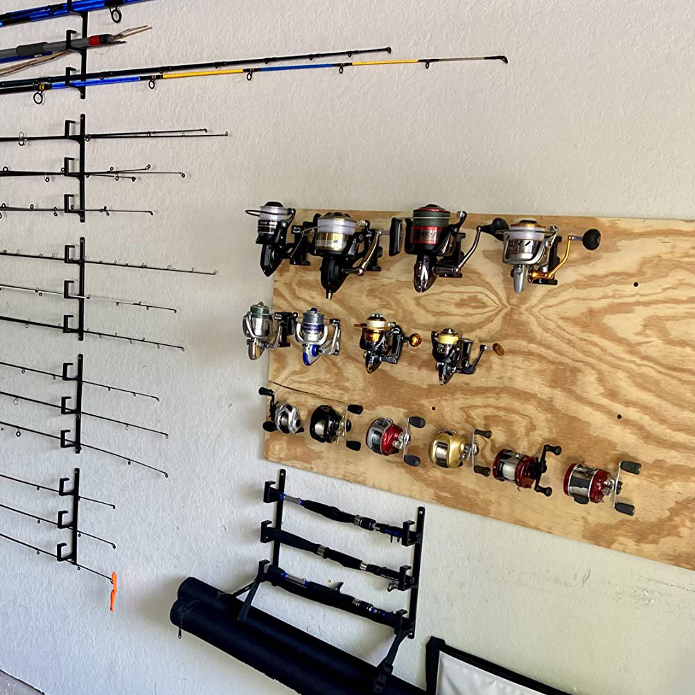 ที่แขวนรอกตกปลาแบบติดผนัง 5 ชิ - Fishing Equipment Holder บทวิจารณ์และราคา