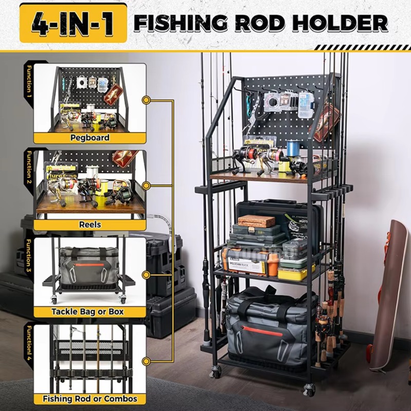 ชั้นวางอุปกรณ์ตกปลา, ที่วางคัน - Fishing Equipment Holder บทวิจารณ์และราคา